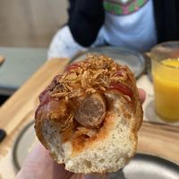 Hot Dog was a little bit warm, which was nice at Land & Monkeys - Grands Boulevards in Paris