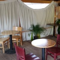 seating area at Sweet Yams Organic Takeout in San Antonio