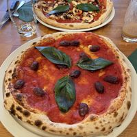 Ordered the Margarita with no cheese and added olives.   at O'101 Pizzeria in Obernai