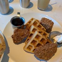Chick'n and waffles at FiKA in Grand Rapids