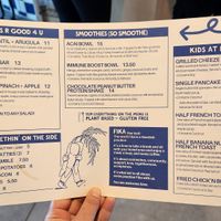 Menu side 2 at FiKA in Grand Rapids