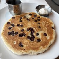 Pancake with chocolate chips  at FiKA in Grand Rapids