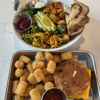 Southwest tofu scramble & Breakfast Sando  at FiKA in Grand Rapids