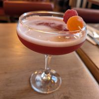 Fruit pastille cocktail at Landy's Fish and Chips in Edinburgh