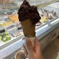 Dark chocolate ice cream   at Punto Dulce in Azua