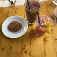 Fresh guava juice is unreal! Plus a chocolate protein cookie and Cacaoffee- favorite place for this vegan to eat on the island!  at Vegetate  in Kapaa