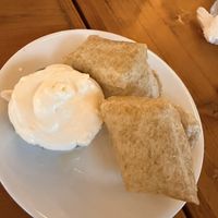Baked mochi with pineapple jam  at Vegetate  in Kapaa