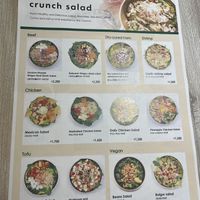 Menü  at Crunch Salad in Kyoto