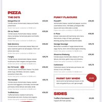 Pizza menu  at Vegan Pizza Bar  in Utrecht