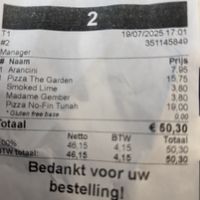 Tip selection is forced at time of payment    at Vegan Pizza Bar  in Utrecht