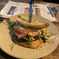 Pesto sandwich: tasty, but lacks a decent protein source at Vegan Pizza Bar  in Utrecht