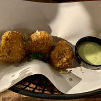 Arancini, part of the December deal. It’s really good, with mushroom risotto at Vegan Pizza Bar  in Utrecht