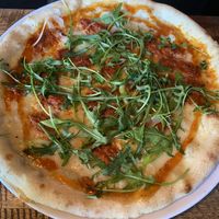 Pizza n’duja: very tasty but spicy  at Vegan Pizza Bar  in Utrecht