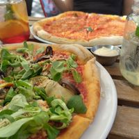 Pizza 'Magaritha' and 'The Garden' at Vegan Pizza Bar  in Utrecht