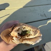 falafel wrap with coleslaw and various veg   at Frank's   in Strandhill