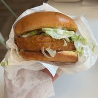 Lemon pepper chicken sandwich  at Mission Burger Co. in Atlanta