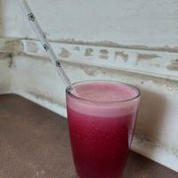 Pomegranate juice (200 INR + 5%) at Rasa Dhatu in Mysore