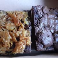 Cornflake brownie and mini egg brownie at Jems Vegan Bakes in Sunderland