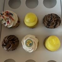 I couldn't decide which flavor so I took one each. Luckily they make mini cupcakes too so you can eat 2 to 3 at a one time 😃  at Little Miss Cupcape in Boston