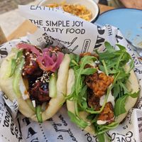 Tofu bao left, chickless right at Bar Bao in Leuven