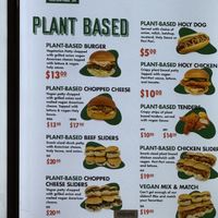 Plant based menu. Vegan options can be added on checkout   at Holy Cow in New York City