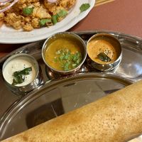 Onion pakora and dosa  at Bay Leaf in Singen