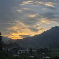 sunset view  at Sa Mu Coffee & Restaurants in Lao Cai