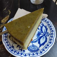 Pistachio and white chocolate cheesecake at La Maison - Neukölln in Berlin