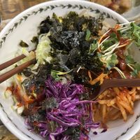 Vegan bibimbap   at Tea Hyanggi in Jeju