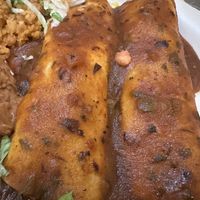 Up close veggie enchiladass  at Chuy's  in Addison
