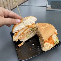 “Can’t”ivore Chicken Sandwich on Gluten Free bread   at The Elk & Oarsman  in Banff