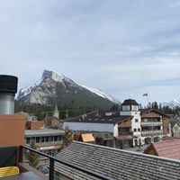 Patio view  at The Elk & Oarsman  in Banff