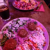 Rainbow Falafel bowl at EDEN in Saarbrucken