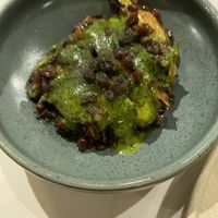 “Chicken” with schug and barberries   at Smith & Daughters in Collingwood