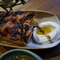 Bread with vegan cream at Smith & Daughters in Collingwood