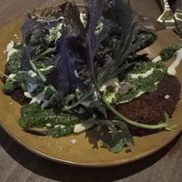 Mushroom cotoletta, salsa tonnata, horseradish, salsa verde  at Smith & Daughters in Collingwood