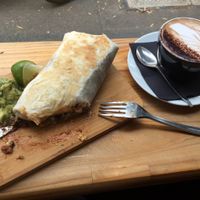 breakfast burrito and a mocha at Smith & Daughters in Collingwood