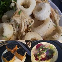 At last....vegan calamari and caviar! 😍 at Smith & Daughters in Collingwood