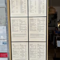 Menu at Clarice's in Alvor