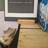 Vegan half baked potato at National Trust Lydford Gorge Tea Rooms in Okehampton