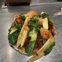 Vegan okonomyaki  at Chibo Okonomiyaki Restaurant in Osaka
