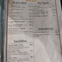 Menu food 2 at BG+ in Rio De Janeiro