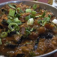 Vegan Eggplant Curry at Spice Zone Indian Restaurant in Cheyenne