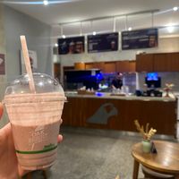 Smoothie Samba (Açai, Kiwi, Strawberry, Banana) with vegan protein and coconut milk  at Oakberry  in Gianyar