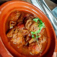 Kefta tagine, delicious plant based kefta balls with an excellent tomato and onion sauce at La Cuisine de Souad @ Ernest & Souad in Paris
