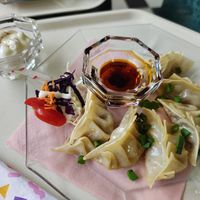 Dumplings (mit veganen Hackfleisch) at Coffee House – Cat's Eye (Katzenauge) in Kassel
