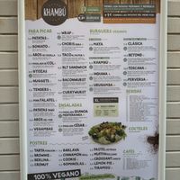 Menu at Khambú - Ruzafa in Valencia