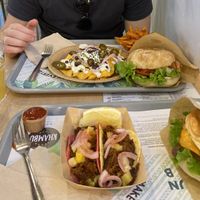 Vegan burgers, nachos and tacos  at Khambú - Ruzafa in Valencia