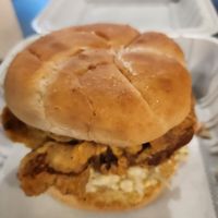 Oyster mushroom sandwich at Flame on Vegan in Springfield