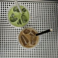 Matcha and flatwhite  at Kavé Studio  in Mainz